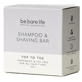 Be Bare Life Shampoo & Shaving Bar Top To Toe 100g