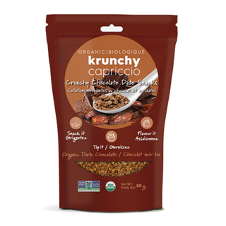 Krunchy Capriccio Organic Crunchy Chocolate Date Snacks Dark Chocolate 80g