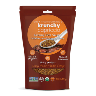 Krunchy Capriccio Organic Crunchy Date Snacks Orange 80g