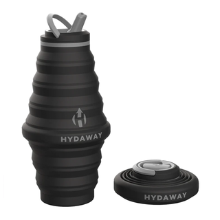 Hydaway Collapsible Water Bottle With Spout Lid Midnight 750mL