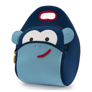 DabbaWalla Childrens Insulated Lunch Bag Blue Monkey