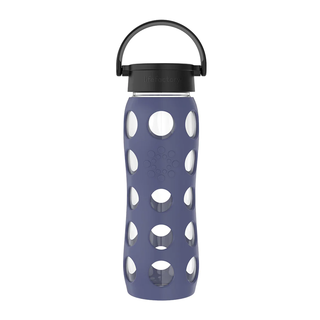 Lifefactory Glass Water Bottle with Classic Cap Home Collection Dusty Purple 22 oz