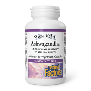 Natural Factors Ashwagandha 600mg 30 Veggie Caps