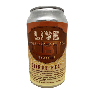 Live Kombucha Cold Brewed Tea Kombucha Citrus Heat 355mL