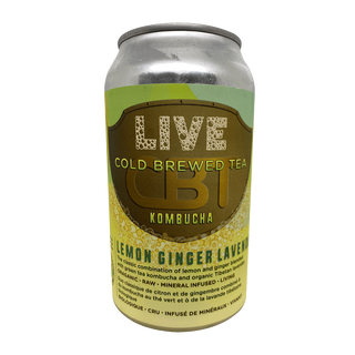 Live Kombucha Cold Brewed Tea Kombucha Lemon Ginger Lavender 355mL