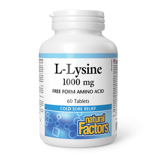 Natural Factors L-Lysine 1000mg 60 Tablets