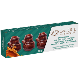 Galerie Au Chocolat Milk Chocolate Snowmen Caramel Filled 70g