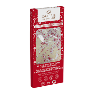 Galerie Au Chocolat White & Dark Chocolate Candy Cane Bark 85g