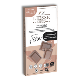 Galerie Au Chocolat Milk Chocolate Bar With Stevia Creamy Milk 80g