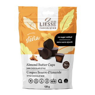 Galerie Au Chocolat Almond Butter Cups With Stevia Dark Chocolate Style 120g