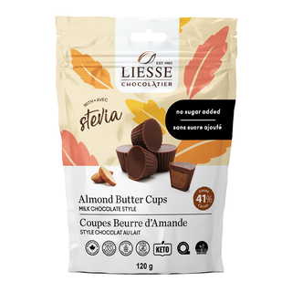 Galerie Au Chocolat Almond Butter Cups With Stevia Milk Chocolate Style 120g