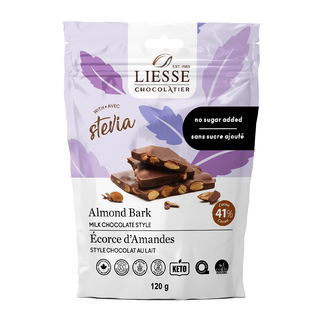 Galerie Au Chocolat Almond Bark With Stevia Milk Chocolate Style 120g