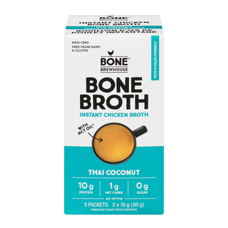 Bone Brewhouse Instant Chicken Bone Broth Thai Coconut 80g