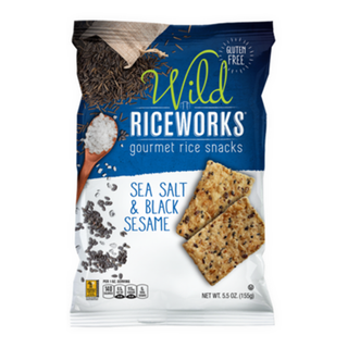 Riceworks Rice Snacks Sea Salt & Black 155g