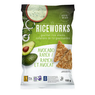 Riceworks Rice Snacks Avocado Ranch 155g