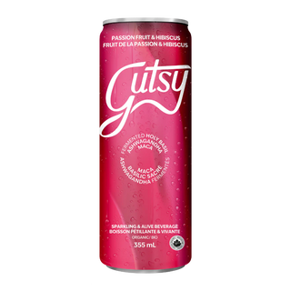 Gutsy Adapt 2 Sparkling & Alive Beverage Passion Fruit & Hibiscus 355mL