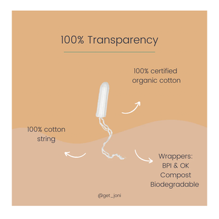 joni Organic Tampons Regular 16 Counts