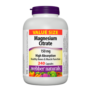 Webber Naturals Magnesium Citrate 150mg 240 Capsules