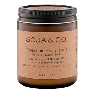 Soja And Co Soy Wax Candle Pine + Cedar Bark 220g