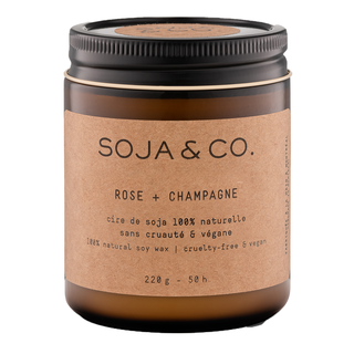 Soja And Co Soy Wax Candle Rose + Champagne 220g