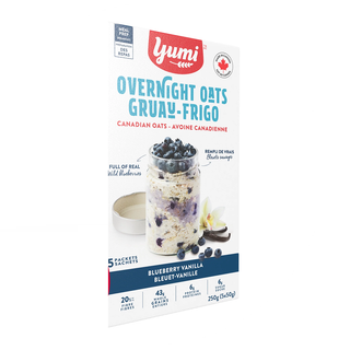 Yumi Organics Overnight Oats Blueberry Vanilla 250g