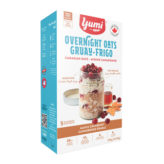 Yumi Organics Overnight Oats Maple Cranberry 250g