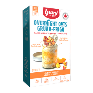 Yumi Organics Overnight Oats Peach & Cream 250g