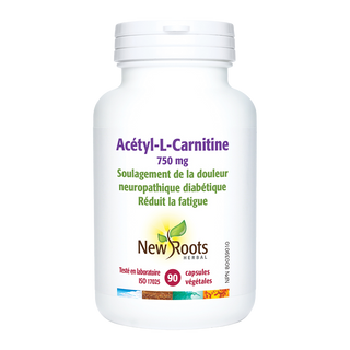 New Roots Acetyl-L-Carnitine 750mg 90 Veggie Caps