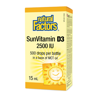 Natural Factors Sun Vitamin D3 2500 IU 15mL