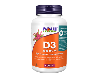 Now Vitamin D3 2500 IU 500 Softgels