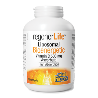 Natural Factors RegenerLife Liposomal Vitamin C 500mg 120 Softgels