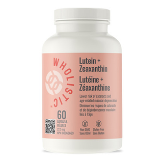 Wholistic Lutein + Zeaxanthin 22.5mg 60 Softgels