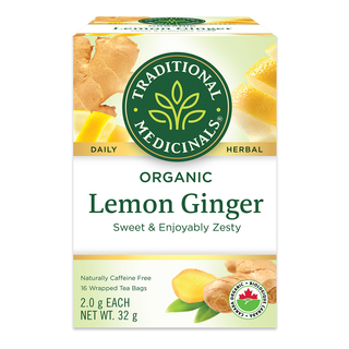 Traditional Medicinals Organic Lemon Ginger 16 Tea Bags