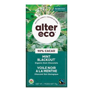 Alter Eco Organic Dark Chocolate Mint Blackout 75g