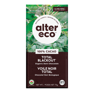 Alter Eco Organic Dark Chocolate Total Blackout 75g