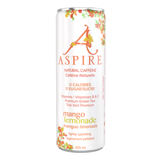 Aspire Natural Caffeine Energy Drink Mango Lemonade 355mL