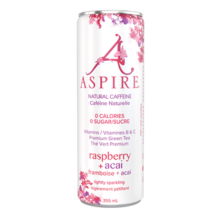 Aspire Natural Caffeine Energy Drink Raspberry+Acai 355mL