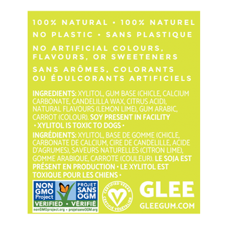 Glee Gum Lemon Lime With  Xylitol 16 Pieces