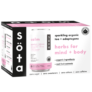 Sota Organic Sparkling Tea+Adaptogens Calm 6x355mL