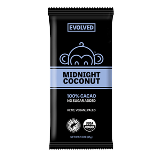 Evolved Chocolate Bar Midnight Coconut 100% Cocoa 65g