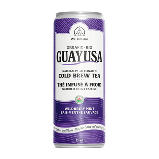 Waisamama Organic Guayusa Cold Brew Tea Wildberry Mint 355mL