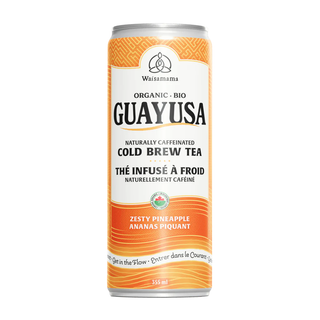 Waisamama Organic Guayusa Cold Brew Tea Zesty Pineapple 355mL