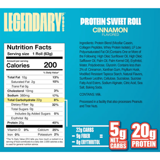 Legendary Foods Protein Sweet Roll Cinnamon 63g