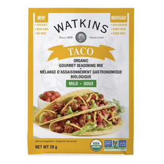 Watkins Organic Mild Taco Gourmet Seasoning Mix 28g