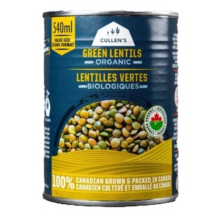 Cullen's Organic Green Lentils 540mL