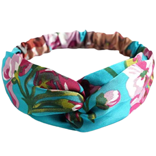 Swoon Skin Satin Cross Top Headband Jade Floral