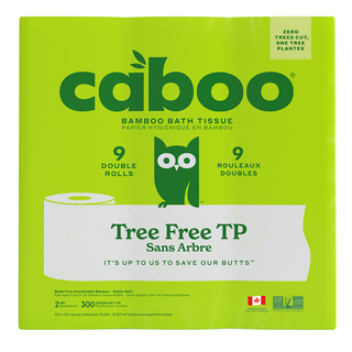 Caboo Bamboo Bath Tissue Plastic Free 9 Packs