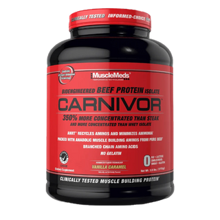 Muscle Meds Carnivor Bioengineered Beef Protein Isolate Vanilla Caramel 56 Servings