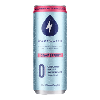 WakeWater Caffinated Sparkling Water Grapefruit 355mL