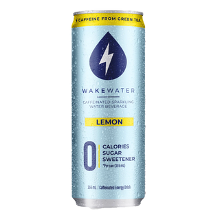 WakeWater Caffinated Sparkling Water Lemon 355mL